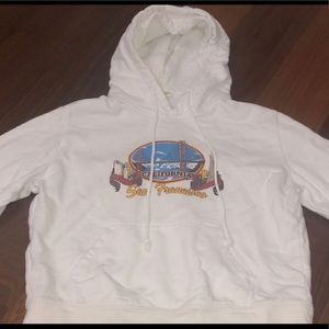 cropped brandy hoodie